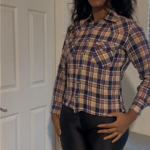 VINTAGE Plaid Button-Down Shirt